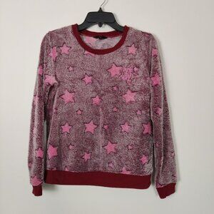 No Boundaries Women's Sherpa Pajama Top Size Medium Loungewear Cozy Comfy